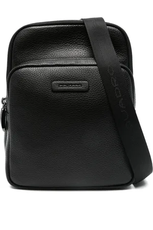 Piquadro Schultertasche mit Logo-Patch