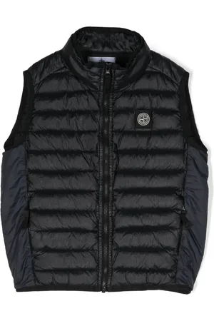 Stone Island Gefütterte Weste mit Logo-Patch