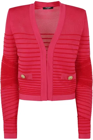 Balmain Cardigan mit geripptem Detail