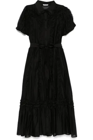 CENERE GB Gerüschtes Midikleid