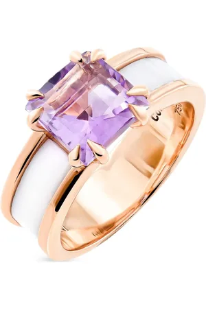 Brumani 18kt Colour Hits Rotgoldring mit Amethyst und Cachalong