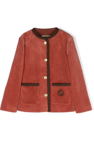 Gucci Sakko aus Cord mit Logo-Stickerei