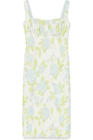 Amsale Jacquard-Kleid mit Blumenmuster