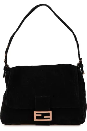 Fendi 2000-2010 Mamma Forever Schultertasche aus Cord