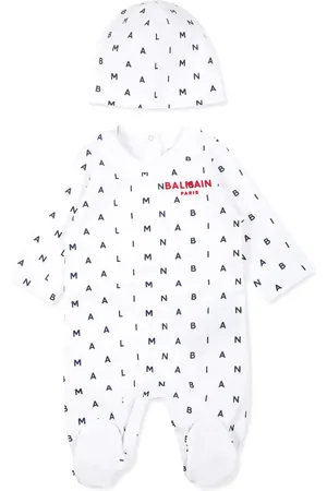 Balmain Strampler-Set mit Logo-Print