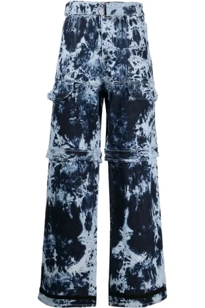 FERRARI Jeans mit Batik-Print