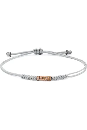 ANIL ARJANDAS Kordelarmband mit 18kt Rotgoldperlen und Diamanten