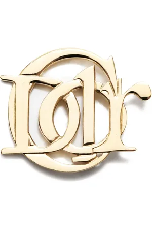 Dior 1990-2000s Brosche mit Logo-Schild