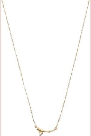 Adina Reyter 14kt Thorn Tiny Gelbgoldhalskette mit Diamanten