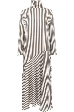 Khaite Gestreiftes Midikleid