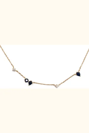 Adina Reyter 14kt Premier Amigos Gelbgoldarmband mit Saphiren und Diamanten