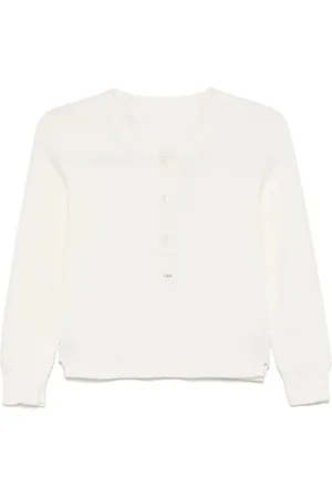 Chloé Langarmshirt mit Henley-Kragen
