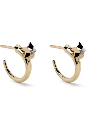 Adina Reyter 14kt Shooting Star Gelbgoldohrring mit Diamanten