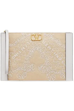 VALENTINO GARAVANI Clutch mit Logo-Print