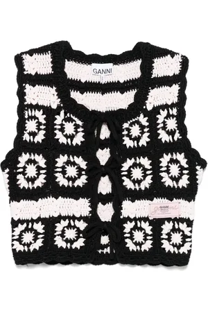 Ganni Top mit Blumenmotiv