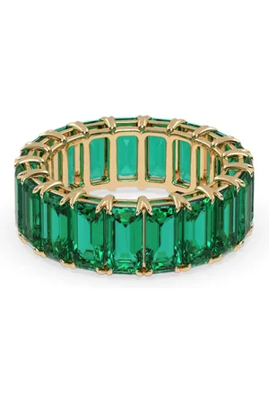 VEYNOU 14kt Eden Eternity Ring aus recyceltem Gelbgold mit Smaragd