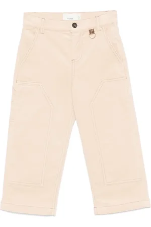 Fendi Gerade Hose mit Logo-Patch