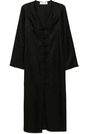 Rohe Mandarin Seidenkleid