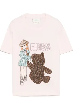 Fendi T-Shirt mit Illustration-Print