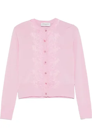 Ermanno Firenze Cardigan mit Spitzendetail