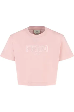 Fendi T-Shirt mit Logo-Applikation