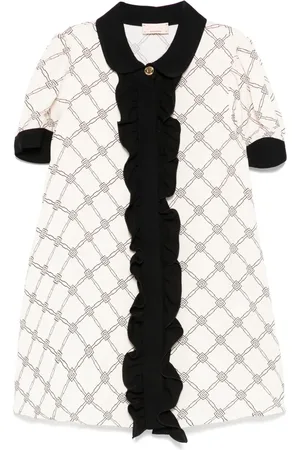 Elisabetta Franchi Kleid mit Monogrammmuster
