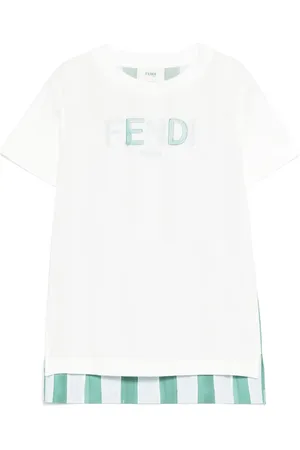 Fendi T-Shirt mit Logo-Stickerei