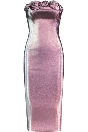 AREA Midikleid im Metallic-Look