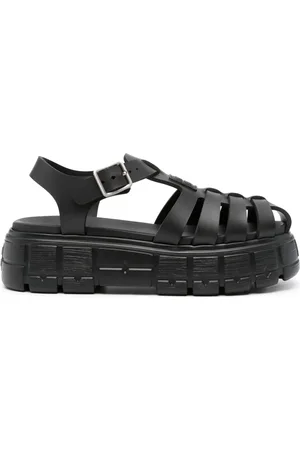 Miu Miu Flatform-Sandalen mit Logo