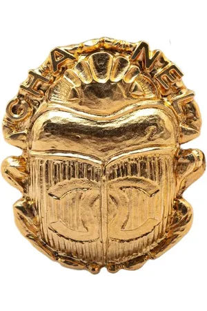 CHANEL 2019 vergoldete CC Beetle Brosche