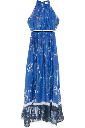 Ermanno Firenze Maxikleid mit Blumen-Print