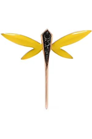ANAPSARA 18kt Dragonfly Gelbgoldohrstecker mit Diamant