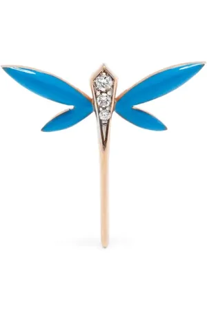 ANAPSARA 18kt Dragonfly Gelbgoldohrstecker mit Diamant