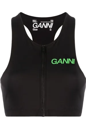 Ganni Oberteil mit Logo-Print