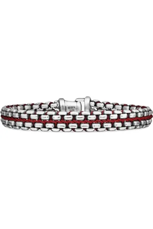 David Yurman Woven Box Chain Armband aus Sterlingsilber 12mm