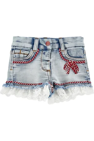 MONNALISA Jeans-Shorts mit Spitzenborten
