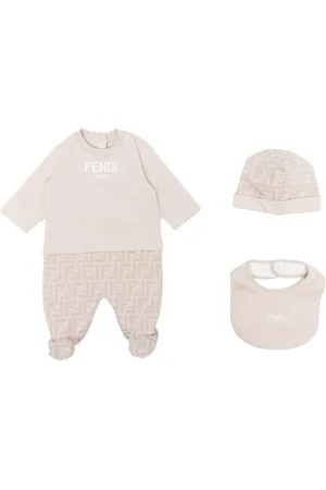 Fendi Dreiteiliges Strampler-Set mit FF-Print