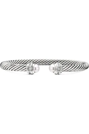 David Yurman Cable Classics Armband aus Sterlingsilber mit Diamant 5mm