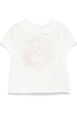 Fendi T-Shirt mit Logo-Stickerei