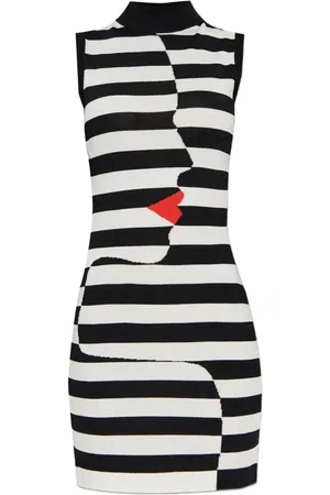Balmain Gestreiftes Minikleid