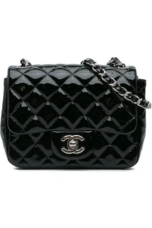 CHANEL 2013-2014 mini Square Classic Single Flap Umhängetasche aus Lackleder