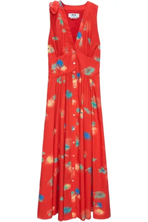 Msgm Maxikleid mit Print