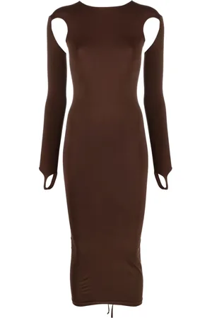 ANDREADAMO Figurbetontes Midikleid