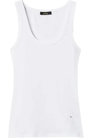 Twin-Set Geripptes Top mit Strass