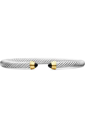 David Yurman 14kt Classic Cable Gelbgold- und Sterlingsilberarmband 5mm