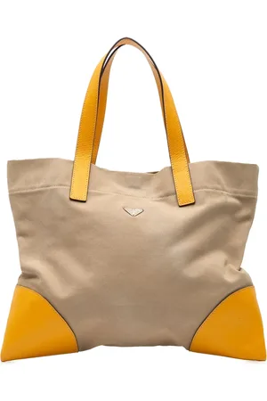 Prada 2000-2013 Canapa Handtasche mit Cinghiale-Besatz