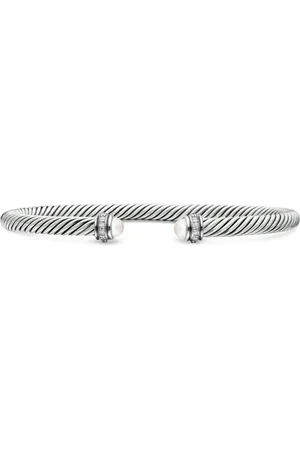David Yurman Cable Classics Armband aus Sterlingsilber mit Diamant 4mm