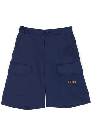 Fendi Bestickte Gabardine-Shorts