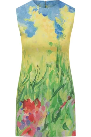 Msgm Kleid mit Blumen-Print