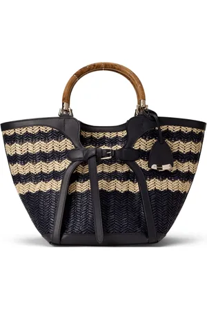Ralph Lauren Mittelgroße Ralph Tote Bag aus geflochtenem Raffiabast